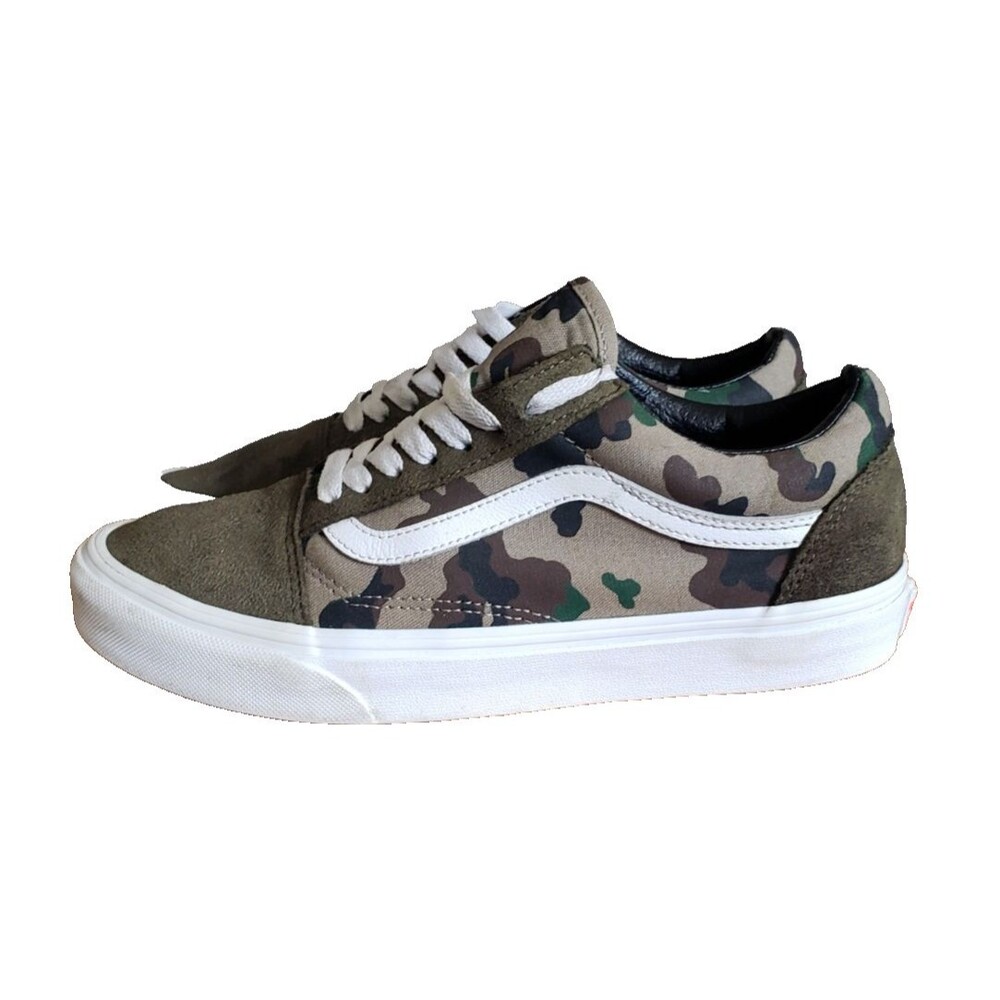 Vans Old Skool Camo Skate Shoes Men's Sz 7.5 Women's Sz 9 Sneakers Green 508731 - Picture 6 of 11